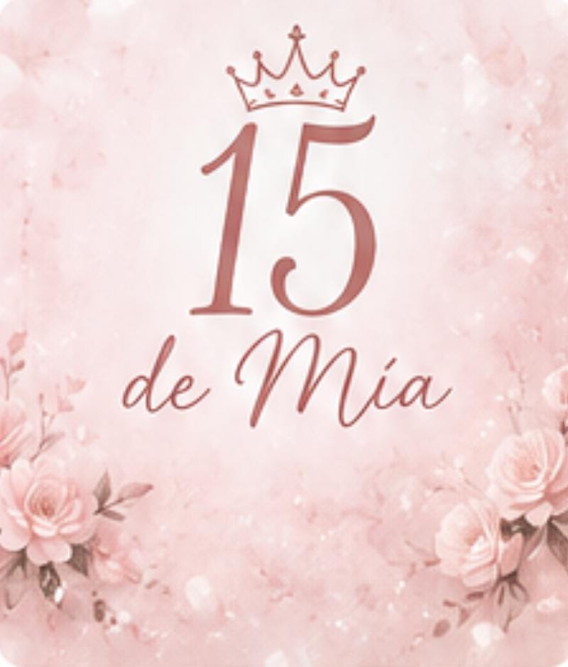 Invitación digital de los XV de Mía